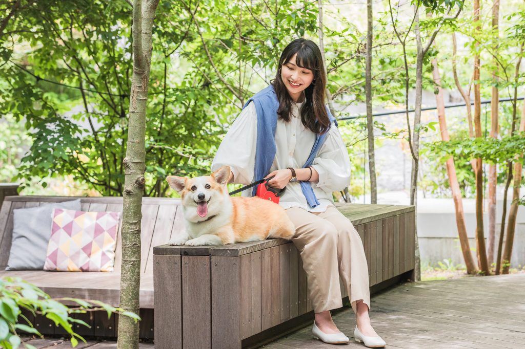 輕井澤很享受和寵物在一起的時光。 推薦的戶外活動地點